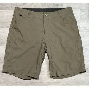 Kuhl Renegade Cargo Shorts Men's 36 Olive Khaki 10" Inseam Performance Hiking